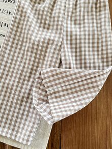 SHEIN LMoss Kids LMoss Baby Girls Summer Cute Striped Camisole And Elastic Waist Pants 2 Pieces Set Girl Gingham Two Outfit - Multicolor - View 6