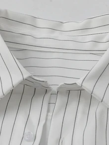 Resyla Men 休闲时尚男士落肩长袖前扣复古百搭上衣 - 白色 - 查看 7