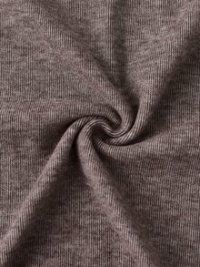 Resyla Men Men's Solid Color Round Neck Casual Versatile Long Sleeve Pullover Sweatshirt - Rust Brown - View 6