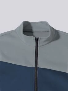 Resyla Men Men's Solid Color Zipper Front Pocket Casual Hoodie Sweatshirt - Multicolor - View 5