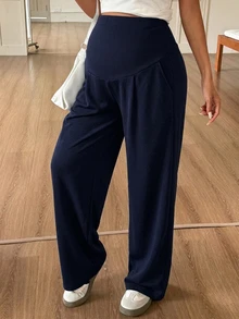 DAZY 孕婦可調腰圍休閒百搭日常穿著運動長褲 秋季 - 藏蓝色 - 查看 3