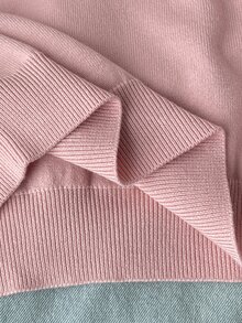 SHEIN Tween Girl Tween Girl Tween Girl Autumn/Winter Elegant Cute Dopamine Pink 3D Bow Ruffle Pullover Sweater, Suitable For Daily Wear And Autumn/Winter Outings - Pink - View 7