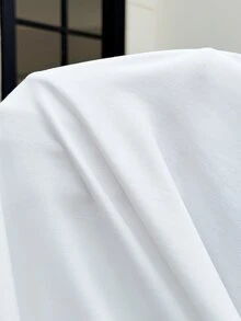 MaterniWear Đầm bầu màu trơn vai trễ tay dài phong cách thường ngày thanh lịch đi làm chụp ảnh mùa thu màu trắng - trắng - Xem 8