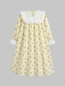 SHEIN Young Girl Plush Thermal Lined Thickened Home Wear Heart Print Autumn Young Girl - Multicolor - View 4