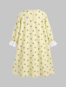 SHEIN Young Girl Plush Thermal Lined Thickened Home Wear Heart Print Autumn Young Girl - Multicolor - View 5