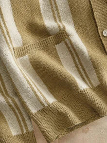 HIMLAND Men's Letter Print Casual Versatile Daily Wear Cardigan Halloween Christmas Winter Party Autumn  - Multicolor - View 7