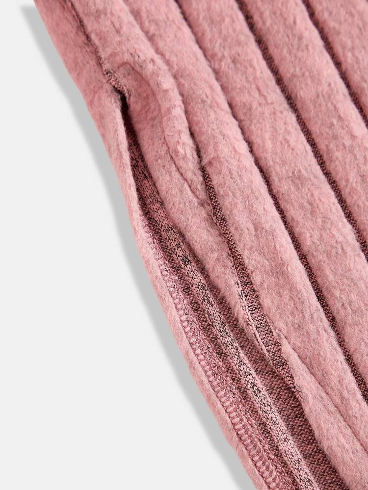 Tween Girl Tween Girl Casual Drop Shoulder Dream Ribbed Letter Embroidery Knit Pullover And Leggings, Pink Set, Autumn Winter Christmas - Pink - View 4