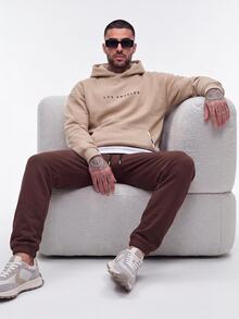 Nelvento Soul Loose Fit Men's Letter Printed Hoodie And Sweatpants Two Pieces Set, Fall Clothes - Multicolor - View 1