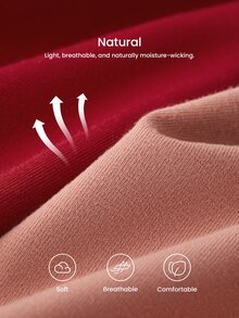 LUVLETTE Plus 3-Pack Cotton High Waist Briefs Women Underwear Panties Set-Red - Multicolor - View 8