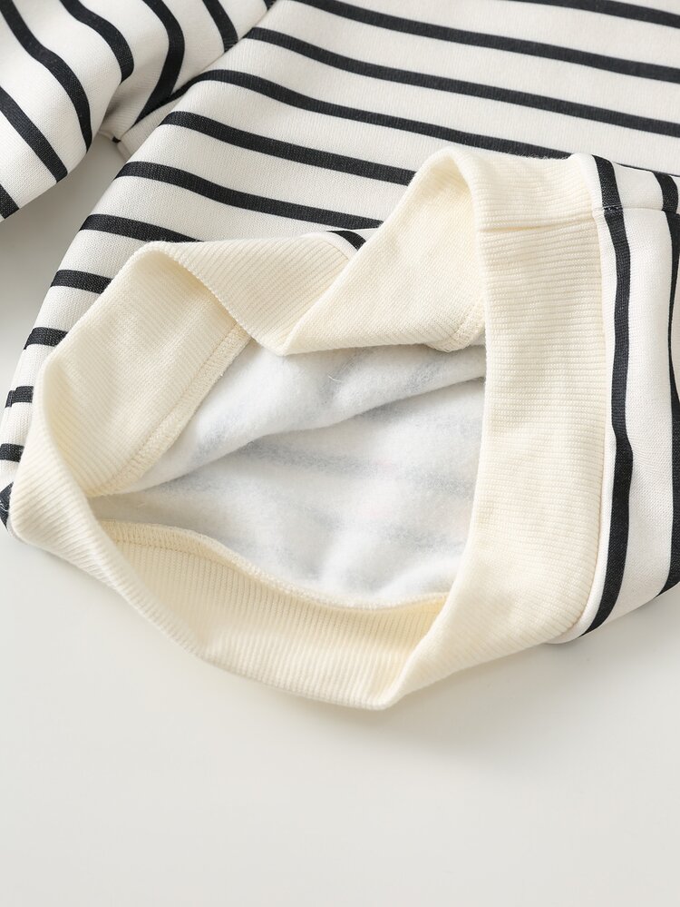 Cozy Pixies Baby Boys Hoodie & Sweatshirt Co-Ords Kids Striped, Nautical Style, Detachable Cape, Cute, Playful, Comfortable, Blue Corduroy Pants, Suitable For Autumn/Winter, Comfortable - Royal Blue - View 13