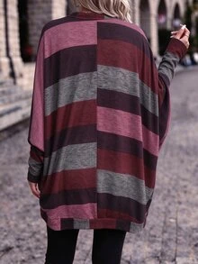SHEIN Frenchy 大尺碼女款拼色休閒日常長袖夾克 - 彩色 - 查看 3