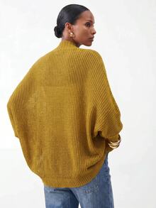 Zivah Women's Minimalist Casual Solid Color Versatile Long Sleeve Sweater, College Style Brunch Mustard Yellow Autumn - Mustard Yellow - View 11