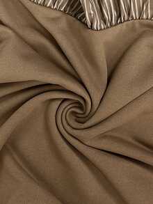 Wandoria Women's New Fashion High-Low Hem Ruffle Design Round Neck Top, And Versatile For Daily Wear, Autumn/Winter New Style - Khaki - View 8