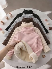 SHEIN 2件裝少女冬季T恤上衣 - 彩色 - 查看 7