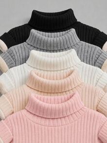 SHEIN 2件裝少女冬季T恤上衣 - 彩色 - 查看 2