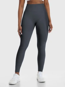 Slayform Slayform Women's High Waisted Seamless Slim Leggings, Tummy Control Lifting Yoga Pants, 4-Way Stretch Quick-Drying Workout Tights For Running & Cycling - Dark Grey - View 6