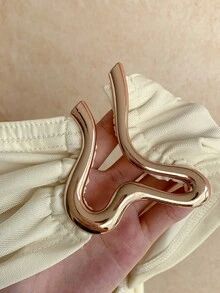 Soleia 女款花卉印花垂領鏤空性感掛脖迷你洋裝 - 彩色 - 查看 7