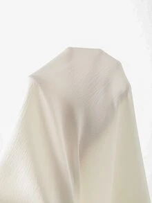 Linhara CURVE Plus Size Women Elegant Minimalist Casual Romantic Daily Date Party Banquet White Long Sleeve Asymmetrical Hem Ruffle Mid-Length Dress Fall - Apricot - View 13
