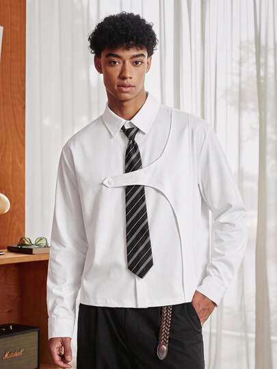 SWAVVY Men's Designer Button Long Sleeve Office Shirt