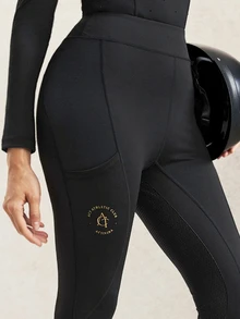 Activina Women's Solid Color Casual Daily Equestrian Riding Pants Everyday Wear Workout High Waist All Seasons Fashion Training Sport Leisure Elegant Fall - Black - View 8