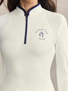 Activina Women's Letter Print Long Sleeve Top And Mini Skirt Casual Sports Set Tennis Golf Elegant Casual Fashion Pleated Skirt Daily White Navy Workout Travel - White - View 2
