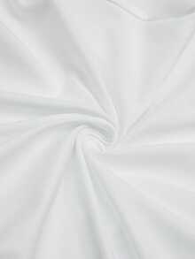 Balvessa Women's Solid Color V-Neck Long Sleeve Knot Design Casual T-Shirt - White - View 5