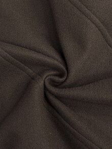 Comfylo Plus Size Women Solid Color Fur Collar Long Sleeve Double-Breasted Elegant Jacket Winter - Coffee Brown - View 10