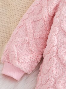 SHEIN 女童/女孩子可愛毛絨連身褲，秋冬款，休閒百搭 - 粉色 - 查看 7