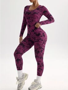 Slayform Women's Backless Casual Daily Wear Sports Jumpsuit - Red Violet - View 3