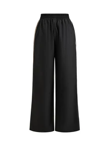 SHEIN Cheerettes 女款側條紋口袋寬鬆運動長褲 - 黑色 - 查看 4