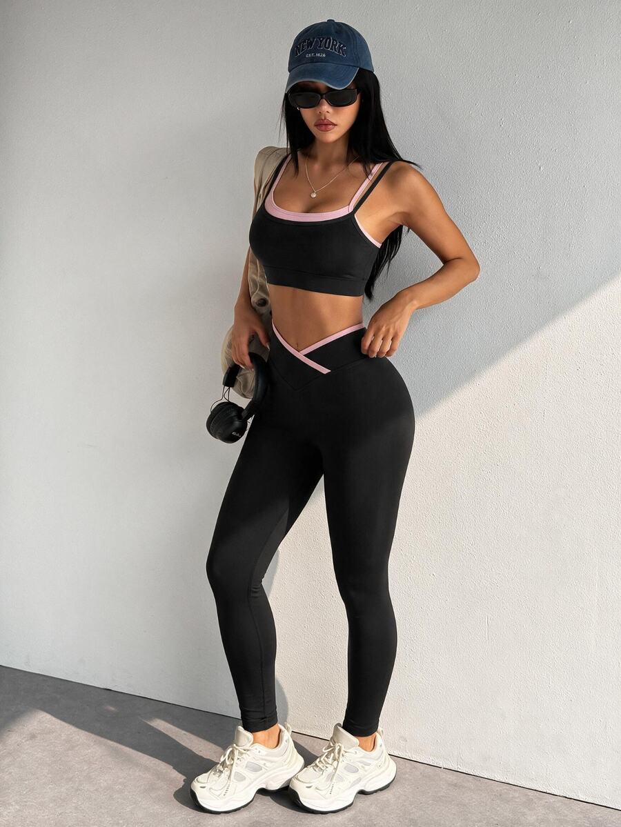 Dewbera Dewbera 無縫高彈性女款健身休閒日常運動收腰提臀套裝