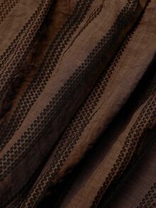 Franclia Loose Casual Slimming Summer New Elastic Waist Lightweight Coffee Brown Striped Women's Spring Summer Sweatpants - Coffee Brown - View 4
