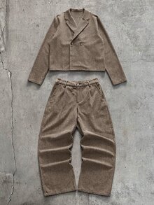 AXEPEAK Bộ thời trang nam áo dài tay và quần dài phong cách thường ngày - Nhiều màu - Xem 2