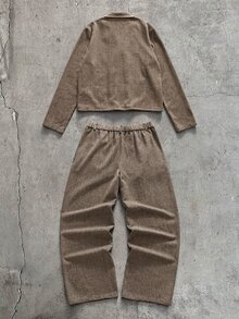 AXEPEAK Bộ thời trang nam áo dài tay và quần dài phong cách thường ngày - Nhiều màu - Xem 3