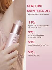 SHEGLAM HAIR Smooth Moves 雙頭電動比基尼修剪器，女士電動刮鬍刀，快速、溫和、順滑，IPX7 防水，內建 LED 燈，乾剃/濕剃，不刮傷/割傷，不引起毛髮倒生，不灼傷皮膚，通用電壓，適用於腿部、腋下、比基尼區域、臉頰、上唇、下巴等部位。 化妝品 假期 配件 粉紅色的 梳子 秋天 - 粉色 - 查看 8