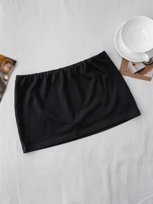 SHEIN Tween Girl Retro Black White Polka Dot Skirt With Built-In Shorts, Mini Skirt 2 Packs Set - Black - View 2
