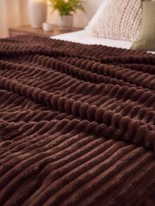 1件巧克力棕色沙發毯，舒適保暖，超親膚透氣，輕盈柔軟，極簡時尚設計，全方位舒適，適合旅行、午睡毯，多尺寸可選，可機洗 - 巧克力棕 - 查看 7