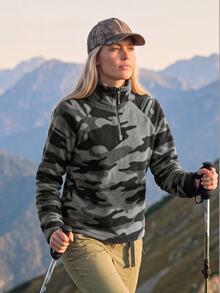 In My Nature Women's Camouflage Fleece Long Sleeve Outdoor Sweatshirt - Multicolor - View 3