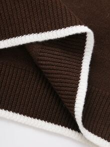 Omancia Autumn/Winter Retro Casual Versatile Commute Vacation Women's Sweater 2 Pieces Set - Coffee Brown - View 7