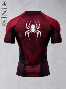 Gym Rark Men's Minimalist Spider Graphic Print Short Sleeve Sports T-Shirt, Gym - Multicolor - View 2