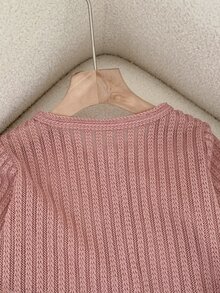 Young Girl Pink Ladylike Cute Elegant Sweet Pretty Fashionable Cardigan For Career Day,Suitable For Spring Autumn Daily Wear Parties School Holiday - Pink - View 7