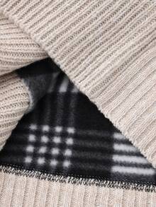 Manfinity Homme Men's Cable Knit Zipper Front Long Sleeve Cardigan - Beige - View 4