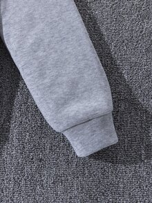 SHEIN 6件組青少年男孩字母印花長袖連帽衛衣與運動長褲休閒套裝 - 彩色 - 查看 6