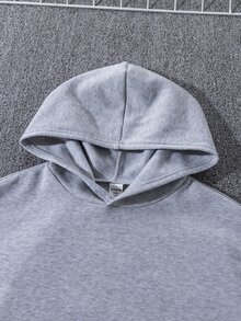SHEIN 6件組青少年男孩字母印花長袖連帽衛衣與運動長褲休閒套裝 - 彩色 - 查看 5
