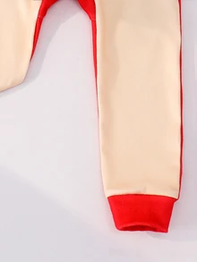 SHEIN بيجامة قطعة واحدة ضيقة بتصميم كرتوني لرنة عيد الميلاد للأولاد الصغار - متعدد الألوان - مشاهدة 6