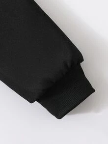 SHEIN Elladie kids 女童可正反穿連帽外套，愛心刷毛內裡，拉鍊長袖收腰可愛外套，適合秋冬日常穿著 - 咖啡棕 - 查看 4