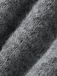 DAZY Cardigan Wanita Warna Polos Kasual Serbaguna untuk Pemakaian Sehari-hari - Grey - View 5