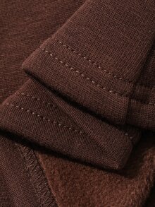 FRIFUL Women's Solid Color Slim Fit Versatile Daily Long Sleeve T-Shirt - Brown - View 4