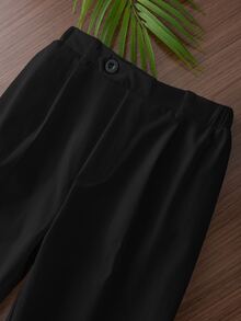 PrepCrw Young Boy White Trousers With Buckle Waist, Suitable For Party, Holiday, Gatherings - Black - View 3