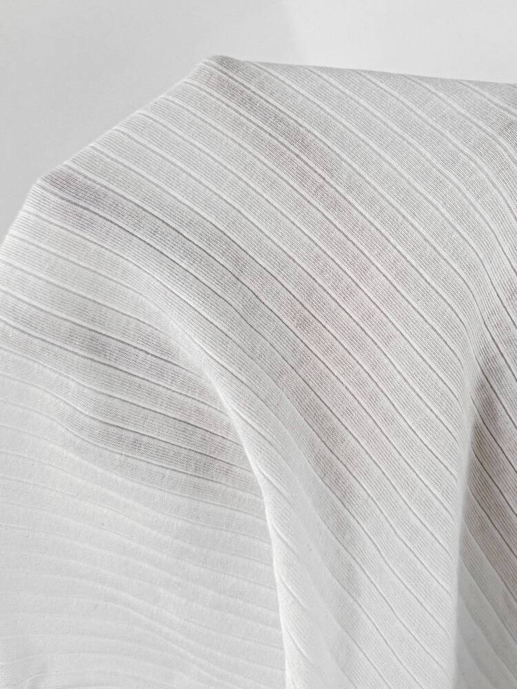Easowa Women's Plain Round Neck Cap Sleeve Ribbed Casual T-Shirt Summer For Women - White - View 9